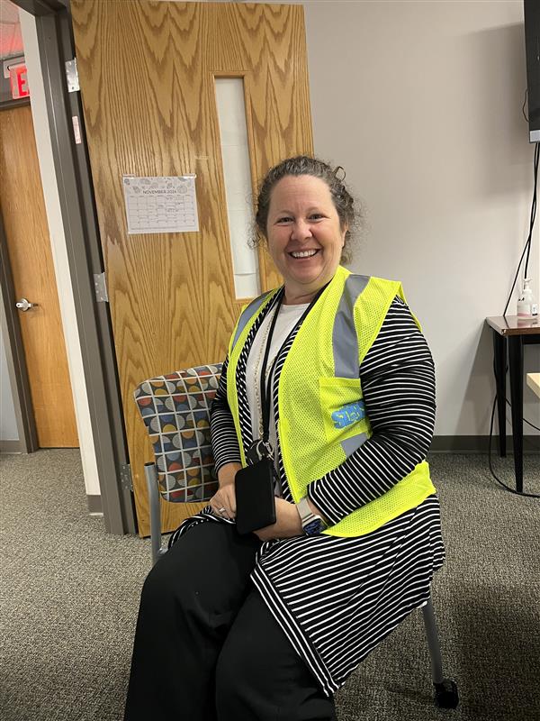 Dr. Payne models new SDBS Safety Vest